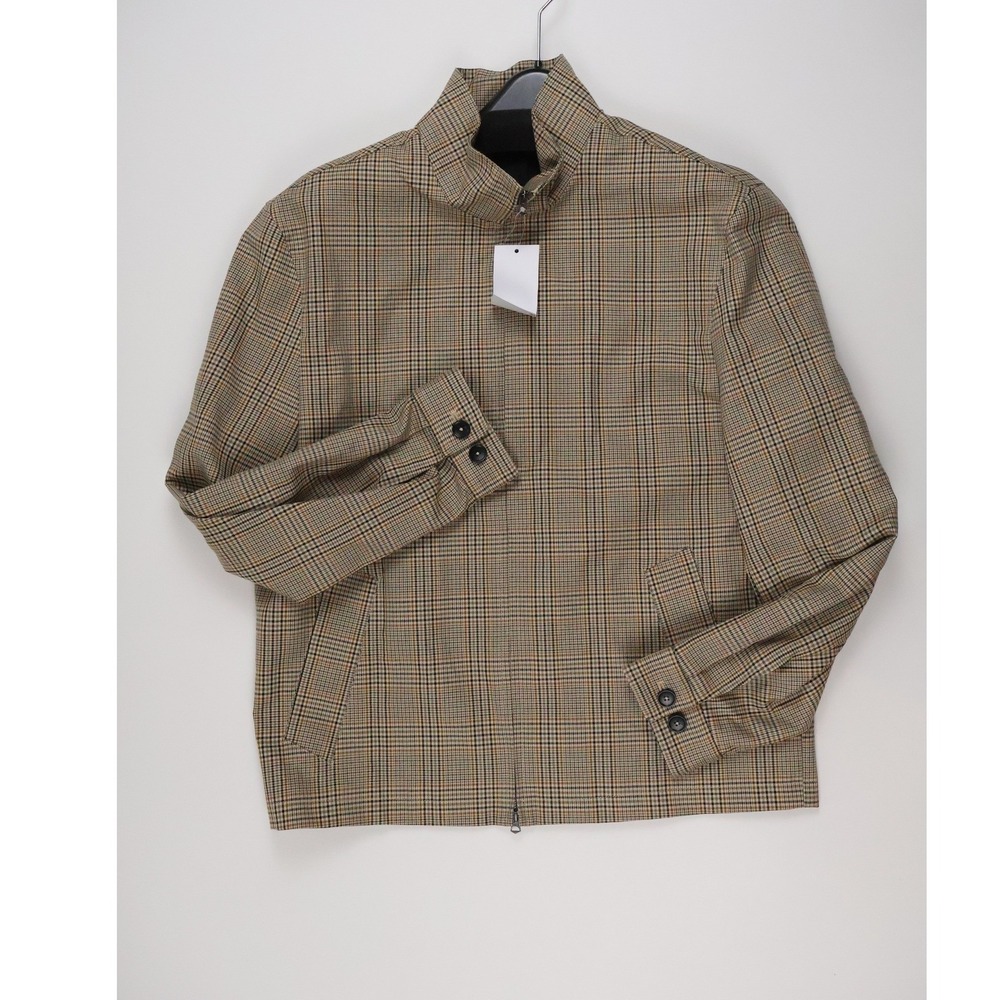 Mango Man Jacket Gabrion Brown Plaid Size M NWT